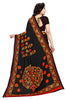 Black Georgette Printed Saree With Blouse Piece PC1154