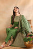 Green Poly Silk Solid Straight Suit Set PKSKD1109