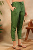 Green Poly Silk Solid Straight Suit Set PKSKD1109