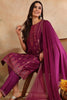 Poly Silk Maroon Embroidered Straight Suit Set PKSKD1779