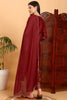 Red Silk Blend Embroidered Kurta Pant With Dupatta PKSKD1789