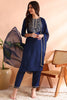 Blue Silk Blend Straight Yoke Design Kurta Pant With Dupatta PKSKD1809