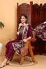 Purple Silk Blend Yoke Design Kurta Pant With Dupatta PKSKD1870