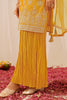 Mustard Silk Blend Straight Kurta Palazzo With Dupatta PKSKD1871