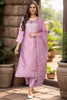 Lavender Silk Blend Straight Kurta Pant With Dupatta PKSKD1920