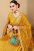 Yellow Silk Blend Embroidered Anarkali Style Suit Set PKSKD2058