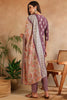 Mauve Silk Blend Ethnic Motifs Embroidered Straight Suit Set PKSKD2161