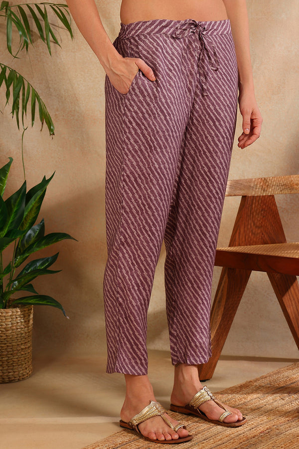 Mauve Silk Blend Ethnic Motifs Embroidered Straight Suit Set PKSKD2161