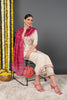 Off White Silk Blend Solid Yoke Design Straight Suit Set PKSKD2199