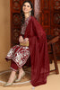 Maroon Silk Blend Solid Embroidered Straight Suit Set PKSKD2215