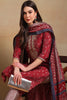 Maroon Silk Blend Embroidered Straight Suit Set PKSKD2235