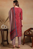 Maroon Silk Blend Embroidered Straight Suit Set PKSKD2235