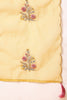 Mustard Yellow Silk Blend Floral Embroidered Straight Suit Set PKSKD2240