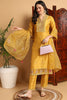 Mustard Yellow Silk Blend Floral Embroidered Straight Suit Set PKSKD2240