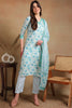 Off White Poly Rayon Printed Straight Suit Set PKSKD2328