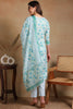 Off White Poly Rayon Printed Straight Suit Set PKSKD2328