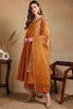 Orange Silk Blend Solid Embroidered Flared Suit Set PKSKD2364