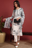 Off White Silk Blend Floral Printed Straight Suit Set PKSKD2391