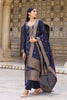 Navy Blue Silk Blend Ethnic Motifs Woven Design Straight Suit Set PKSKD2403