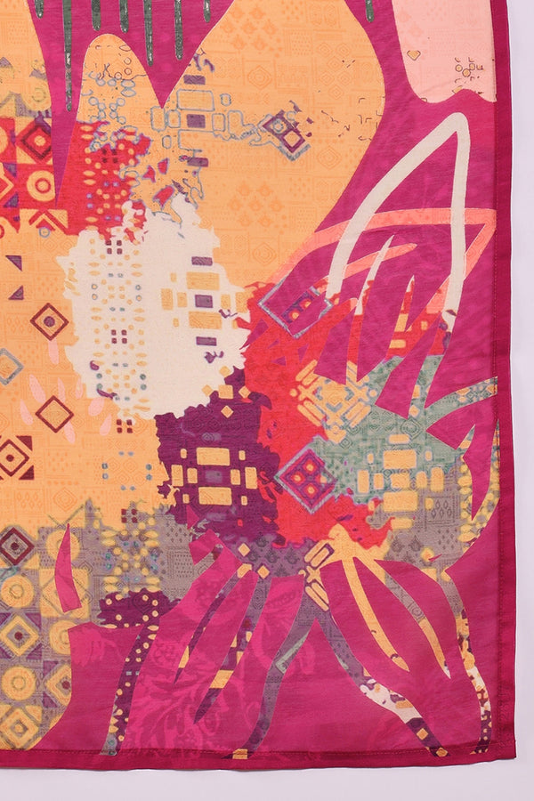 Pink Rayon Blend Floral Printed Straight Trouser Bottom Suit Set PKSKD2414