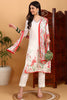 White Rayon Blend Floral Printed Straight Suit Set PKSKD2415