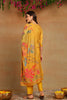 Mustard Yellow Rayon Blend Floral Printed Straight Suit Set PKSKD2416