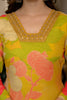 Yellow Rayon Blend Floral Printed Straight Suit Set PKSKD2425