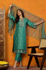 Teal Silk Blend Solid Embroidered Straight Suit Set PKSKD2427