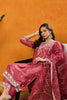 Rust Red Silk Blend Solid Embroidered Straight Suit Set PKSKD2444