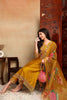 Mustard Yellow Silk Blend Solid Embroidered Straight Trouser Bottom Suit Set PKSKD2475