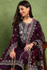 Purple Silk Blend Yoke Design Zari Straight Palazzo Suit Set PKSKD2488