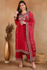 Pink Silk Blend Solid Yoke Design Straight Palazzo Suit Set PKSKD2490