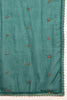 Teal Green Embroidered Viscose Rayon Straight Suit Set PKSKD2504GRN