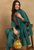 Teal Green Embroidered Viscose Rayon Straight Suit Set PKSKD2504GRN