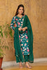 Green Rayon Blend Floral Printed Straight Trouser Suit Set PKSKD2510GRN