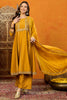 Mustard Silk Blend Solid Embroidered Anarkali Suit Set PKSKD2519