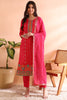 Pink Silk Blend Ethnic Motifs Straight Trouser Suit Set PKSKD2584