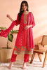 Pink Silk Blend Ethnic Motifs Straight Trouser Suit Set PKSKD2584