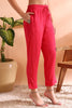 Pink Silk Blend Ethnic Motifs Straight Trouser Suit Set PKSKD2584