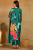 Green Silk Blend Floral Printed Straight Trouser Bottom Suit Set PKSKD2598