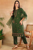 Green Silk Blend Solid Embroidered Straight Trouser Bottom Suit Set PKSKD2635