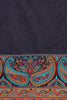 Navy Blue Chanderi Woven Design Straight Trouser Bottom Suit Set PKSKD2636