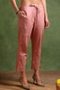 Pink Linen Blend Woven Design Straight Trouser Suit Set PKSKD2697