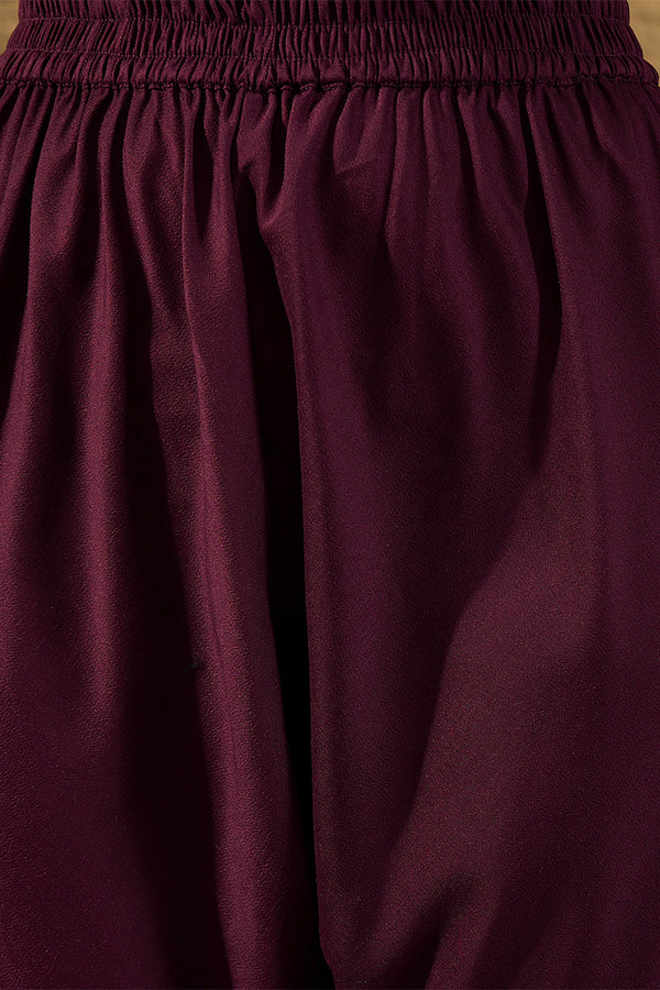 Purple Pure Silk Bandhani Embroidered Anarkali Suit Sets HOPPKSKD2853