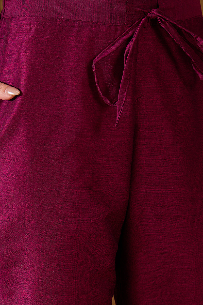 Pink Chanderi Woven Design Anarkali Kurta Palazzo With Dupatta HOPPKSKD3030