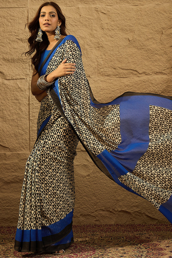 Red Chiffon Printed Saree With Blouse Piece ROLEX3077