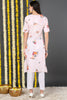 Women Cotton Fabric Pink Printed Fancy Daily Wear Kurti VCK1582