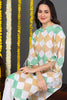 White And Green Printed Straight Kurta VCK1852E