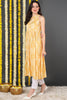 Women Yellow White Floral Printed Keyhole Neck Cotton Kurta VCK8515