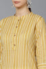 Mustard Cotton Straight Kurta VCK8681